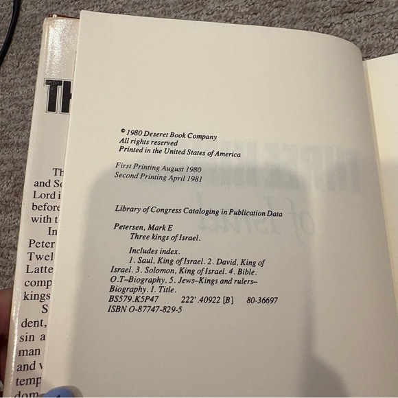 Three Kings of Israel by Mark E. Peterson - Book Published 1981 - Picture 6 of 12